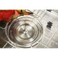 Ruvati Nesta 14” x 18" Undermount Stainless Steel Single Bowl Zero Radius Kitchen Sink With Basket Strainer, Bottom Rinse Grid and Drain Assembly