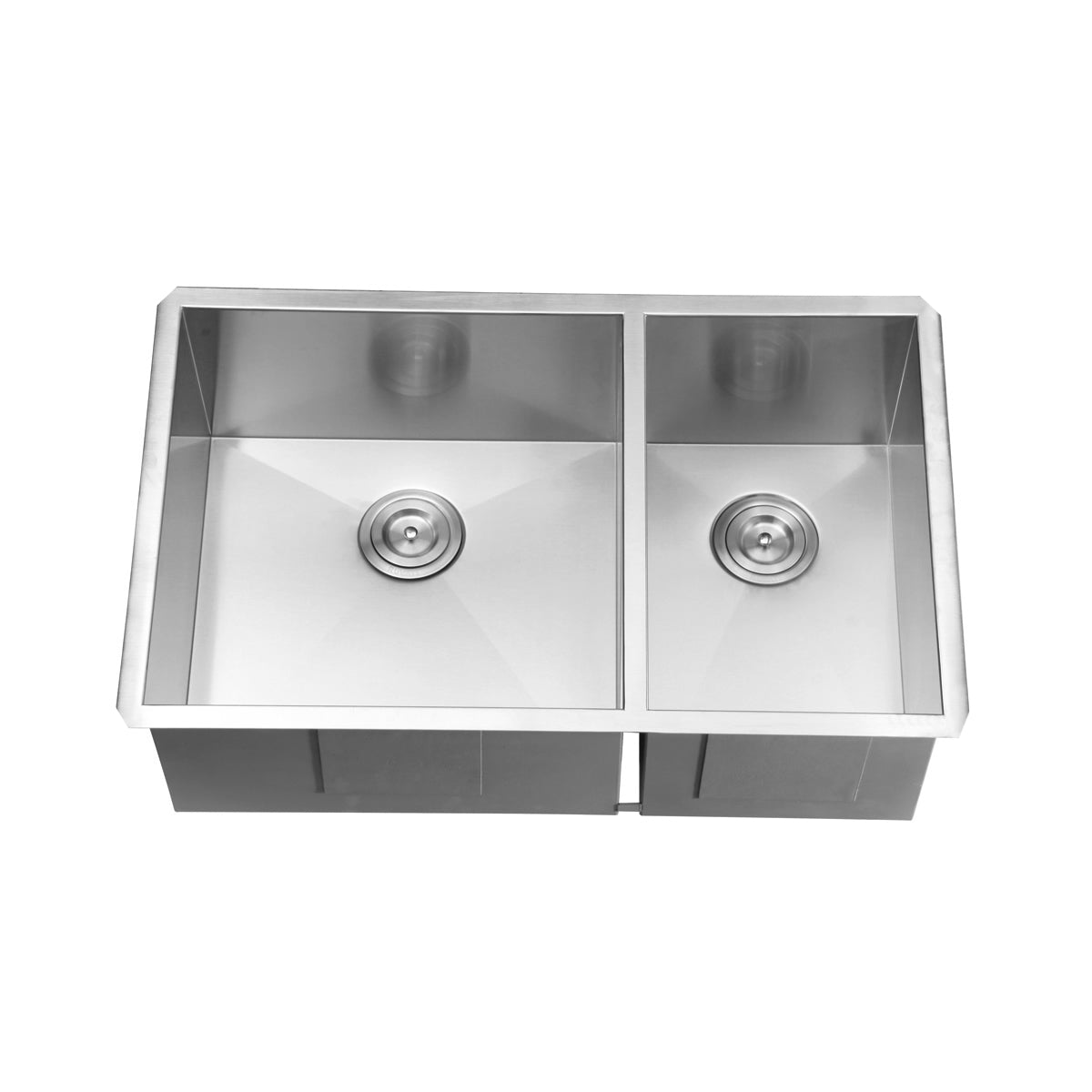 Ruvati Nesta 29” x 19" Undermount Stainless Steel 60/40 Double Bowl Zero Radius Kitchen Sink With Basket Strainer, Bottom Rinse Grid and Drain Assembly