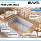 Ruvati Nesta 32” x 19" Undermount Stainless Steel Single Bowl Zero Radius Kitchen Sink With Basket Strainer, Bottom Rinse Grid and Drain Assembly