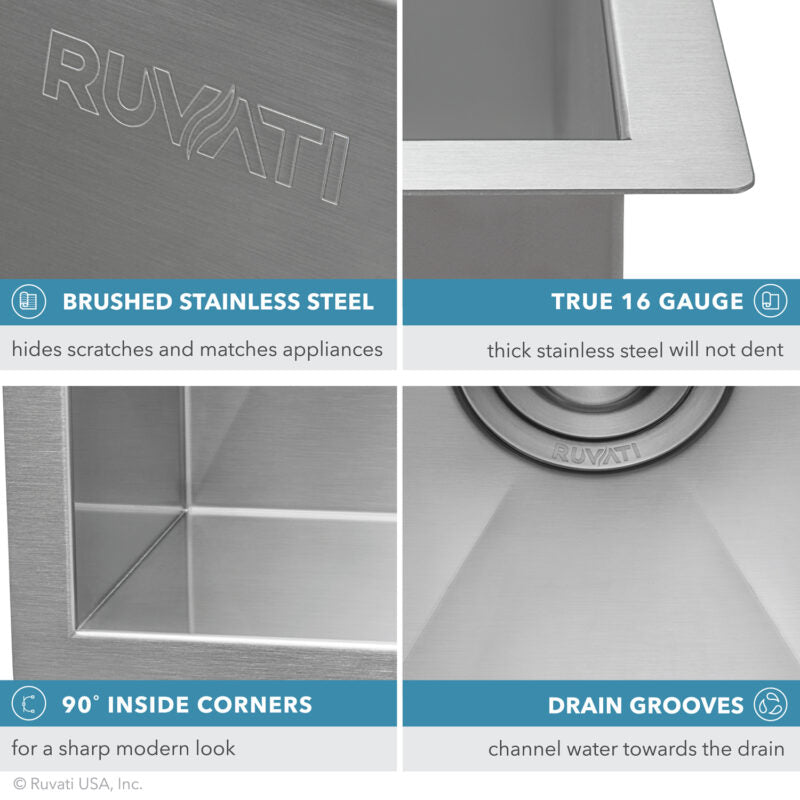 Ruvati Nesta 32” x 20" Undermount Stainless Steel 60/40 Double Bowl Zero Radius Kitchen Sink With Basket Strainer, Bottom Rinse Grid and Drain Assembly