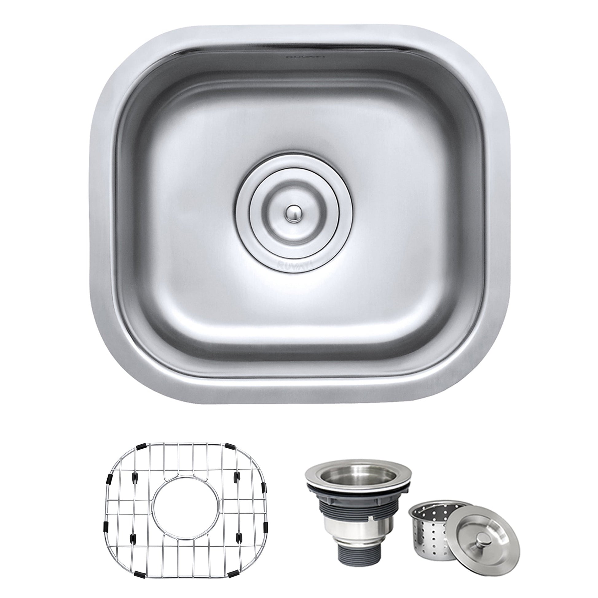 Ruvati Parmi 13" x 15" Stainless Steel Single Bowl Undermount Bar Sink