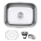 Ruvati Parmi 23" x 18" Stainless Steel Single Bowl Undermount Bar Sink