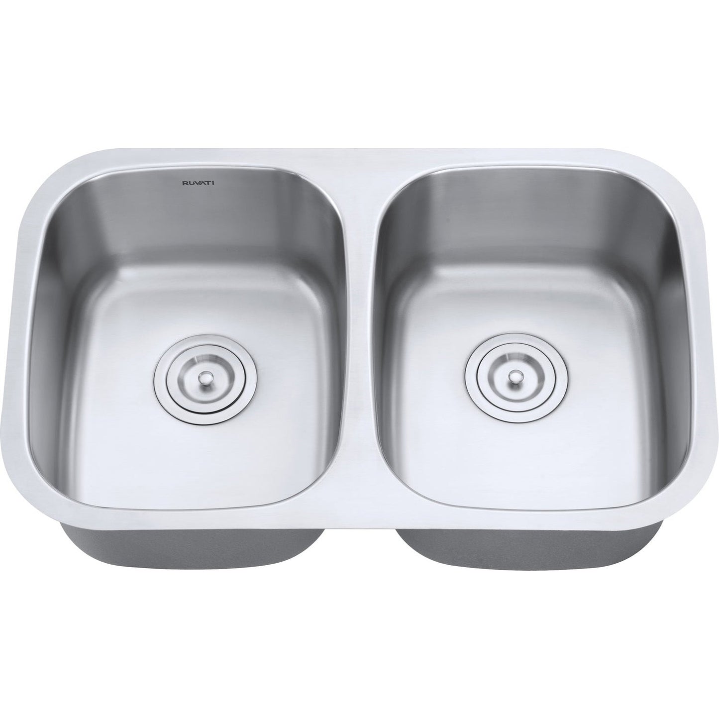 Ruvati Parmi 29" x 19" Stainless Steel Double Bowl Undermount Kitchen Sink