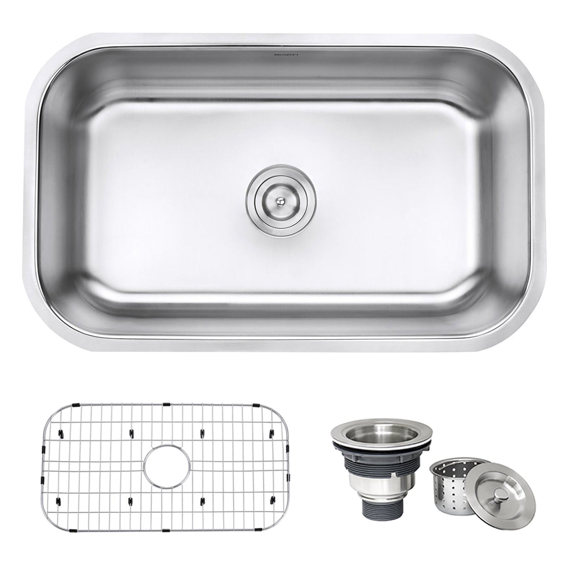 Ruvati Parmi 30" x 18" Stainless Steel Single Bowl Undermount Kitchen Sink