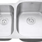 Ruvati Parmi 30" x 21" Stainless Steel 40/60 Double Bowl Undermount Kitchen Sink