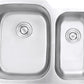 Ruvati Parmi 30" x 21" Stainless Steel 60/40 Double Bowl Undermount Kitchen Sink