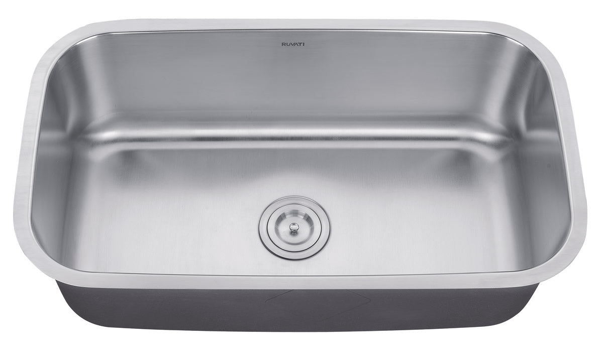 Ruvati Parmi 31" x 18" Stainless Steel Single Bowl Undermount Kitchen Sink