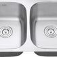 Ruvati Parmi 32" x 18" Stainless Steel Double Bowl Undermount Kitchen Sink