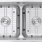 Ruvati Parmi 32" x 19" Stainless Steel 50/50 Low Double Bowl Undermount Kitchen Sink