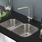 Ruvati Parmi 32" x 21" Stainless Steel 40/60 Double Bowl Undermount Kitchen Sink