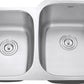 Ruvati Parmi 32" x 21" Stainless Steel 40/60 Double Bowl Undermount Kitchen Sink