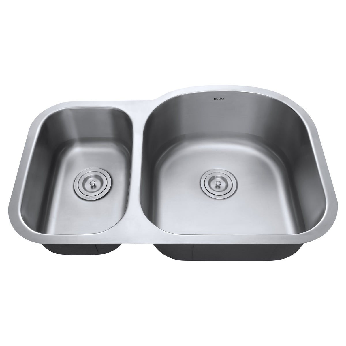 Ruvati Parmi 32" x 21" Stainless Steel 40/60 Double Bowl Undermount Kitchen Sink