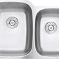 Ruvati Parmi 32" x 21" Stainless Steel 60/30 Double Bowl Undermount Kitchen Sink