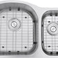 Ruvati Parmi 32" x 21" Stainless Steel 60/50 Double Bowl Undermount Kitchen Sink