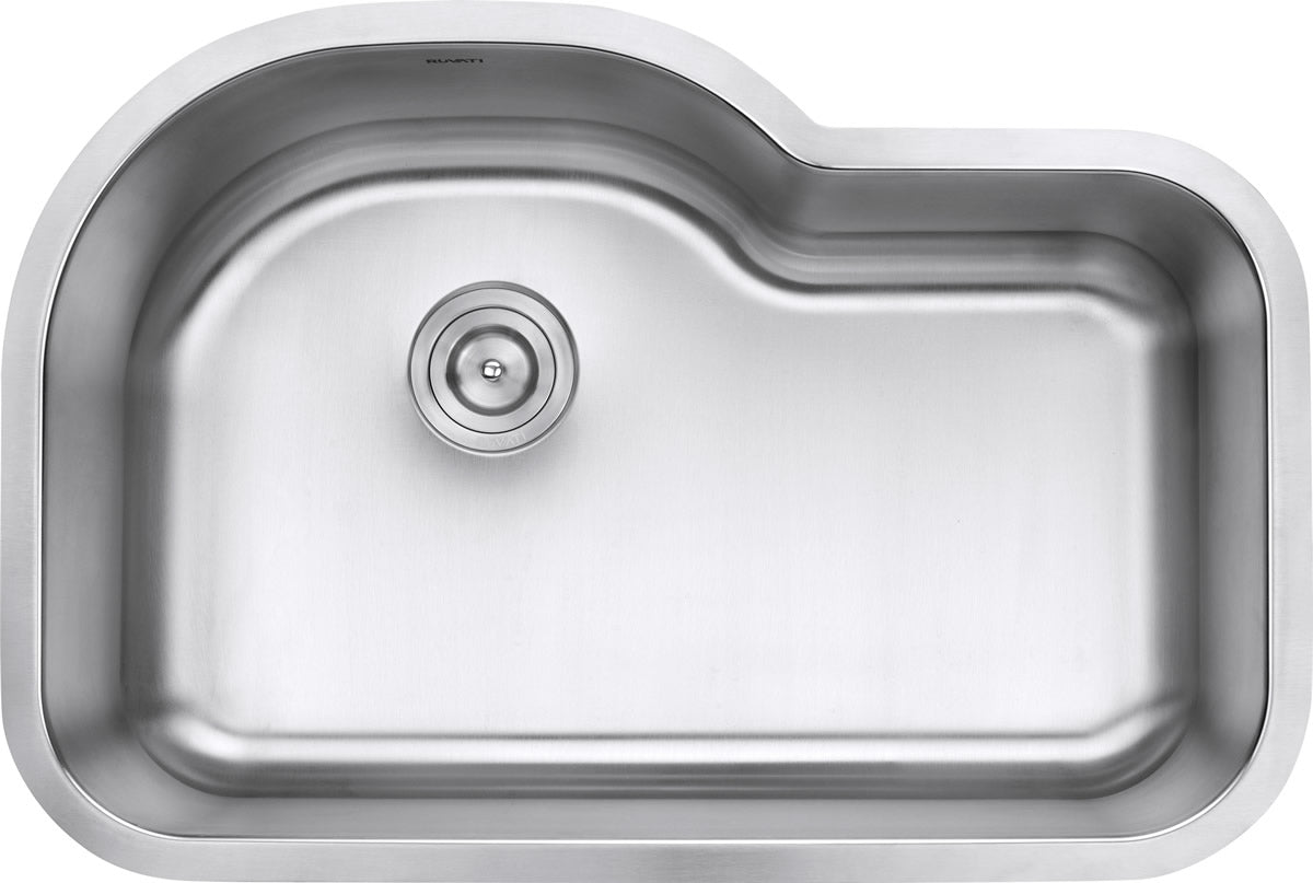 Ruvati Parmi 32" x 21" Stainless Steel Single Bowl Undermount Kitchen Sink