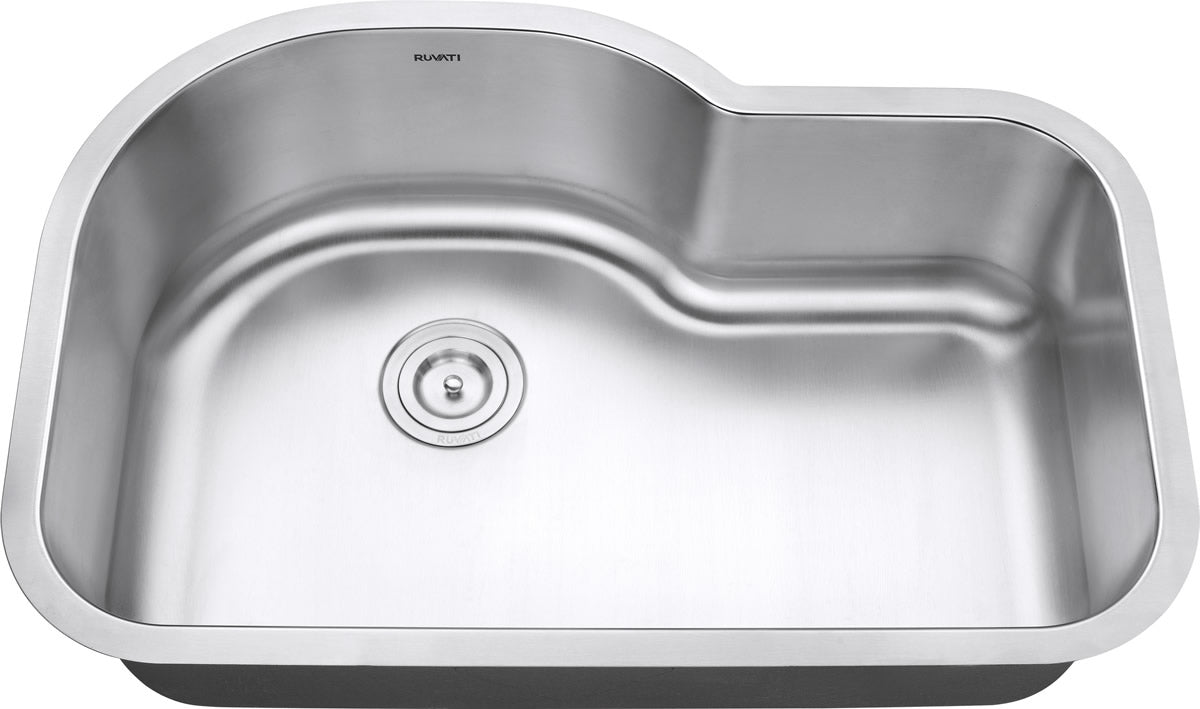 Ruvati Parmi 32" x 21" Stainless Steel Single Bowl Undermount Kitchen Sink