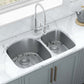 Ruvati Parmi 34" x 21" Stainless Steel 60/40 Double Bowl Undermount Kitchen Sink