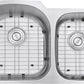 Ruvati Parmi 34" x 21" Stainless Steel 60/40 Double Bowl Undermount Kitchen Sink