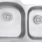 Ruvati Parmi 34" x 21" Stainless Steel 60/40 Double Bowl Undermount Kitchen Sink