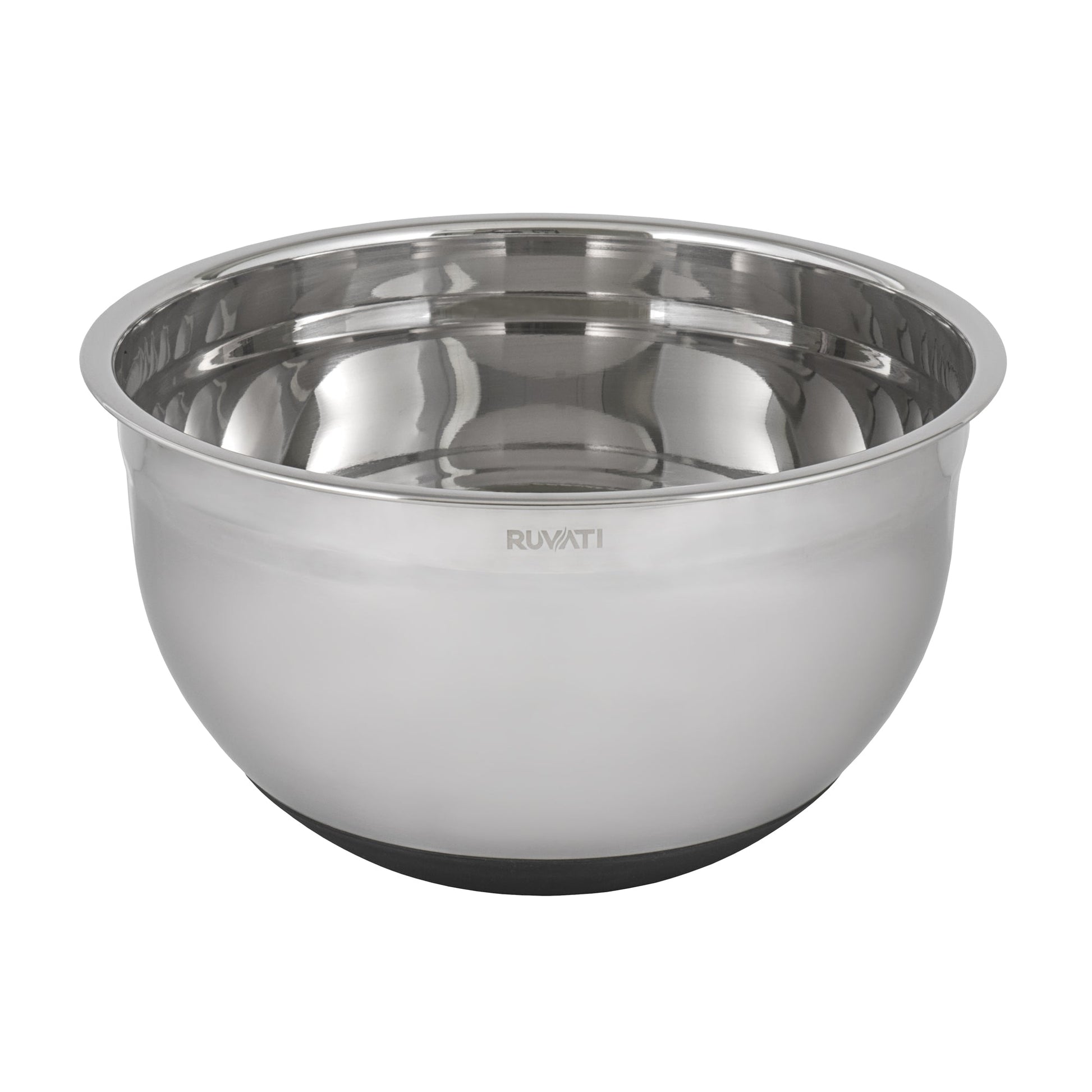 Ruvati Set of 6 Stainless Steel Mixing Bowl and Colander Set With Grater Attachments