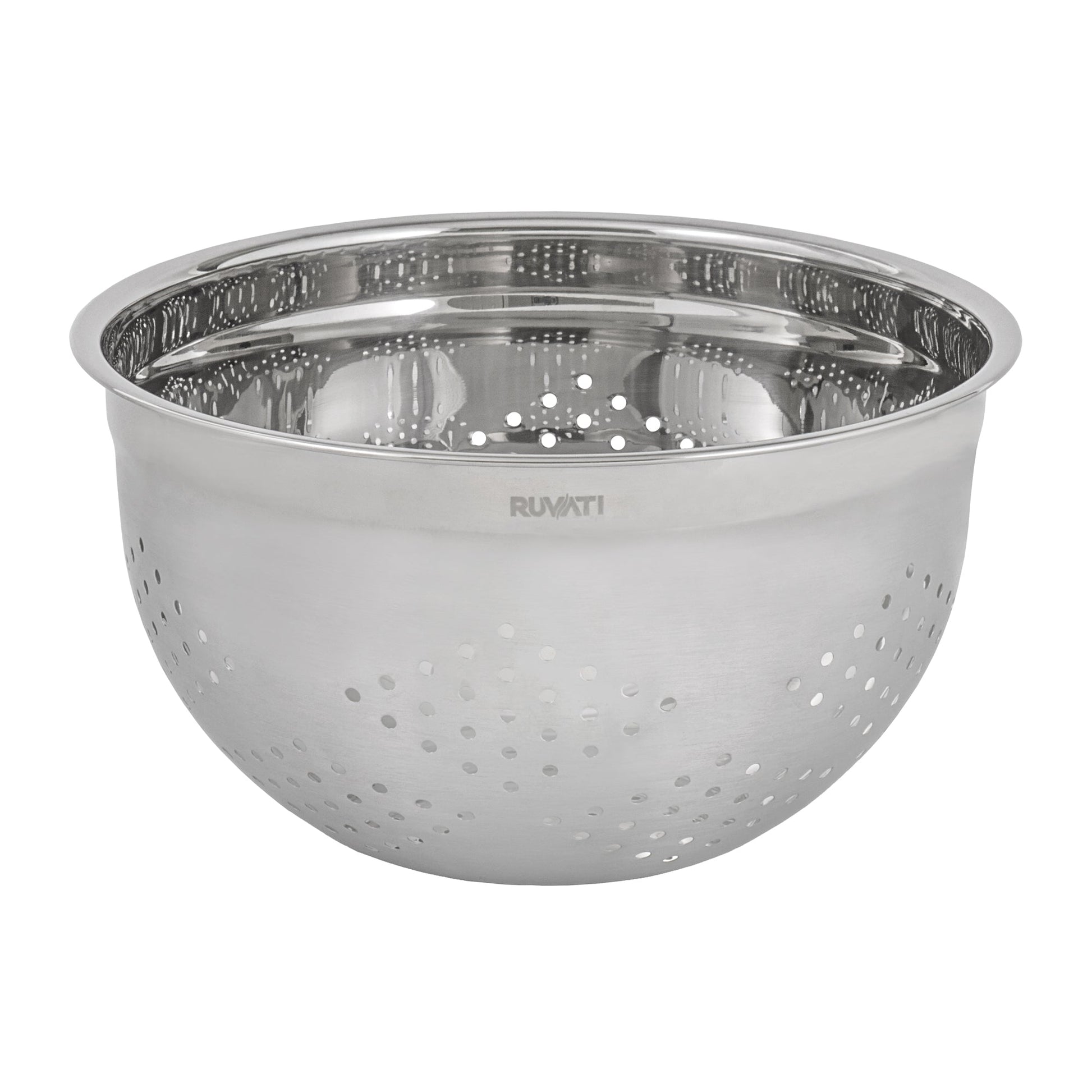 Ruvati Set of 6 Stainless Steel Mixing Bowl and Colander Set With Grater Attachments