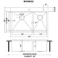 Ruvati Siena 33” x 22" Drop-In Stainless Steel Tight Radius 60/40 Double Bowl Workstation Kitchen Sink With Wooden Chopping Board, Drain Cover, Bottom Rinse Grid and Drain Assembly