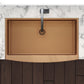 Ruvati Terraza 30" Matte Bronze Apron-Front Stainless Steel Farmhouse Kitchen Sink