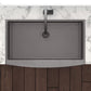 Ruvati Terraza 30" Matte Gunmetal Black Apron-Front Stainless Steel Farmhouse Kitchen Sink