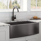 Ruvati Terraza 30" Matte Gunmetal Black Apron-Front Stainless Steel Farmhouse Kitchen Sink