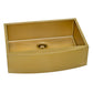 Ruvati Terraza 33" Matte Gold Apron-Front Stainless Steel Farmhouse Kitchen Sink