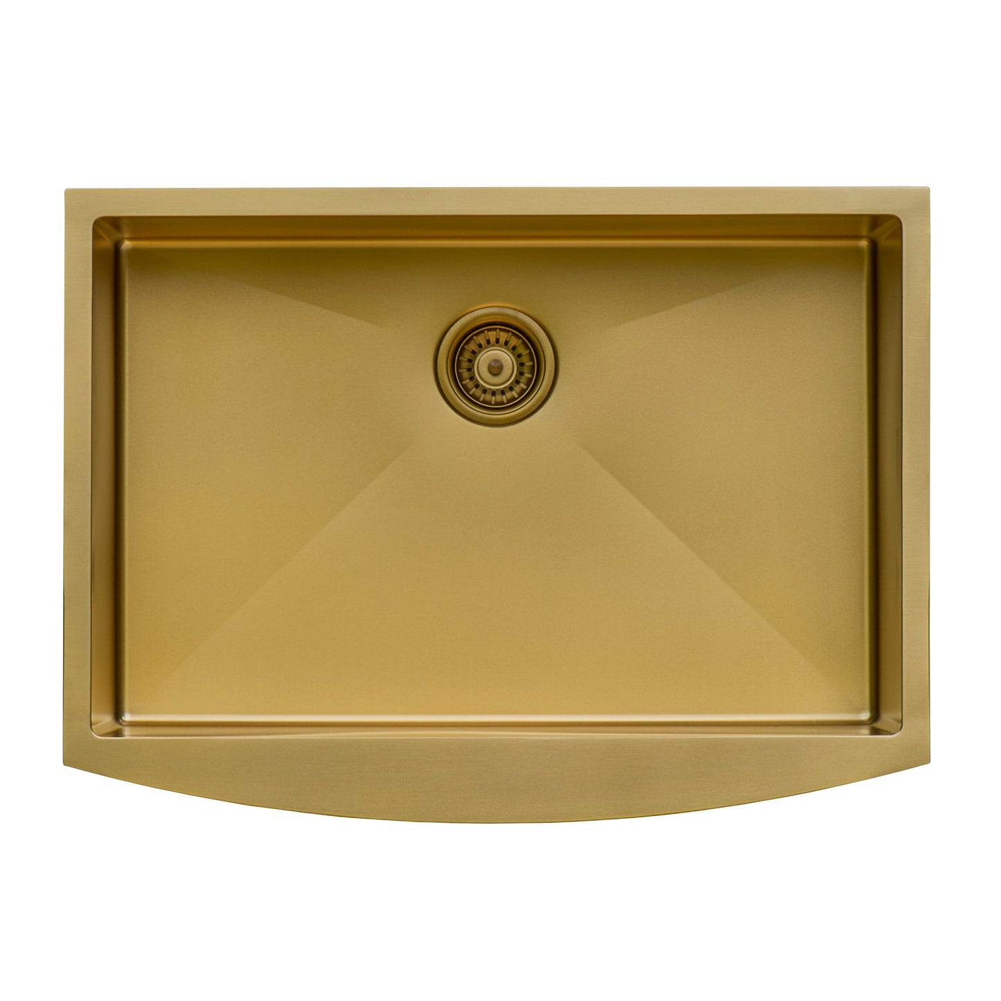 Ruvati Terraza 33" Matte Gold Apron-Front Stainless Steel Farmhouse Kitchen Sink