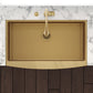 Ruvati Terraza 33" Matte Gold Apron-Front Stainless Steel Farmhouse Kitchen Sink