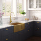 Ruvati Terraza 33" Matte Gold Apron-Front Stainless Steel Farmhouse Kitchen Sink