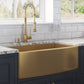 Ruvati Terraza 33" Matte Gold Apron-Front Stainless Steel Farmhouse Kitchen Sink