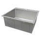 Ruvati Tirana Pro 25” x 22" Drop-In Topmount Stainless Steel Tight Radius Single Bowl Kitchen Sink With 2 Faucet Holes, Basket Strainer, Bottom Rinse Grid and Drain Assembly