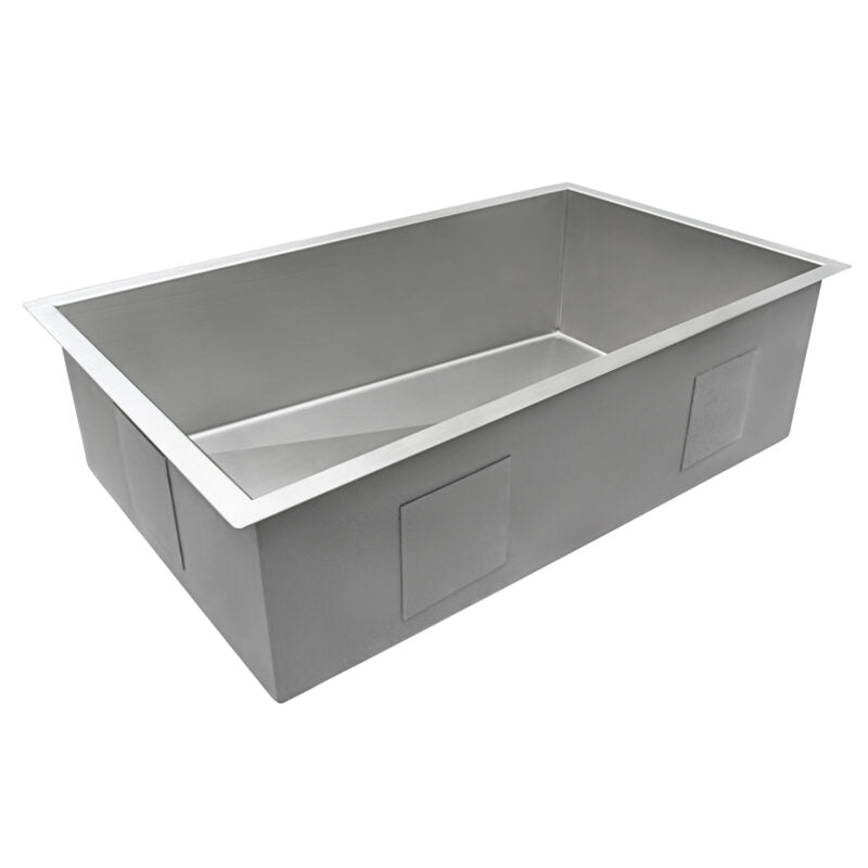 Ruvati Tribeca 27” x 19" Undermount Stainless Steel Single Bowl Slope Bottom Offset Drain Kitchen Sink With Basket Strainer, Bottom Rinse Grid and Drain Assembly