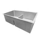 Ruvati Urbana 32” x 19" Undermount Stainless Steel 50/50 Double Bowl Low Divide Tight Radius Kitchen Sink With Basket Strainer, Bottom Rinse Grid and Drain Assembly