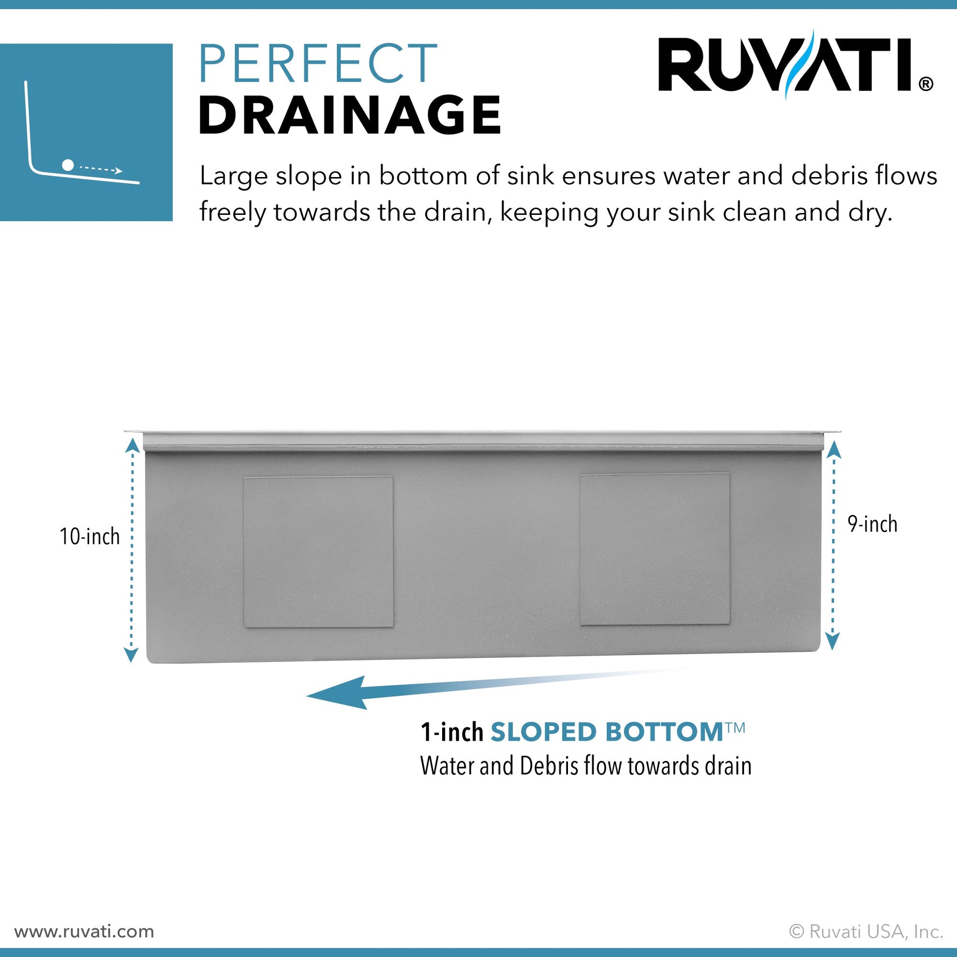 Ruvati Veniso 30” x 19" Undermount Stainless Steel Single Bowl Slope Bottom Offset Drain Workstation Sink With Bottom Rinse Grid and Drain Assembly