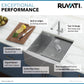 Ruvati Verona 24" Stainless Steel Single Bowl Apron-Front Workstation Farmhouse Kitchen Sink