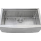 Ruvati Verona 27" Stainless Steel Single Bowl Apron-Front Workstation Farmhouse Kitchen Sink