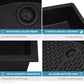 Ruvati epiGranite 30” x 18” Midnight Black Undermount Granite Single Bowl Kitchen Sink With Basket Strainer, Bottom Rinse Grid and Drain Assembly