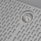 Ruvati epiGranite 30” x 18” Silver Gray Undermount Granite Single Bowl Kitchen Sink With Basket Strainer, Bottom Rinse Grid and Drain Assembly