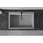 Ruvati epiGranite 30” x 20” Silver Gray Drop-in Granite Composite Single Bowl Kitchen Sink With Basket Strainer, Bottom Rinse Grid and Drain Assembly