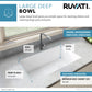 Ruvati epiGranite 32” x 19” Arctic White Undermount Granite Single Bowl Kitchen Sink With Basket Strainer, Bottom Rinse Grid and Drain Assembly