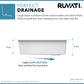 Ruvati epiGranite 32” x 19” Arctic White Undermount Granite Single Bowl Kitchen Sink With Basket Strainer, Bottom Rinse Grid and Drain Assembly