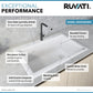 Ruvati epiGranite 33” x 22” Arctic White Drop-in Granite Composite Single Bowl Kitchen Sink With Basket Strainer and Drain Assembly