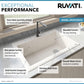 Ruvati epiGranite 33” x 22” Carribean Sand Drop-in Granite Composite Single Bowl Kitchen Sink With Basket Strainer and Drain Assembly