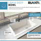 Ruvati epiGranite 33” x 22” Carribean Sand Drop-in Granite Composite Single Bowl Kitchen Sink With Basket Strainer and Drain Assembly