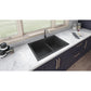 Ruvati epiGranite 33" x 22" Midnight Black Drop-In Topmount Granite 60/40 Double Bowl Kitchen Sink With Basket Strainer and Drain Assembly