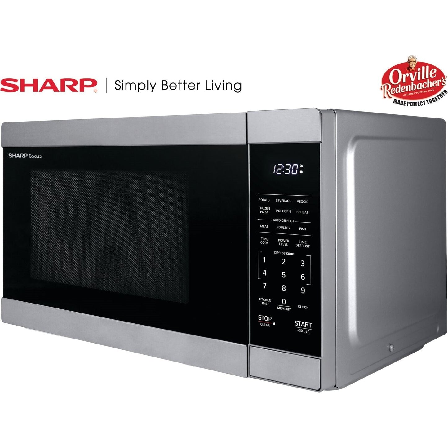 Sharp 21" 1.1 cu. ft. Stainless Steel 1000W Countertop Microwave Oven